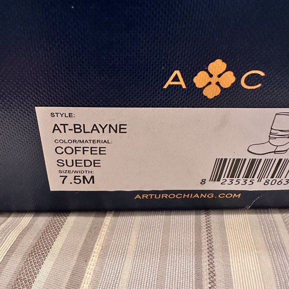 Arturo Chiang Suede Slouch Boots - Coffee - Picture 3 of 6